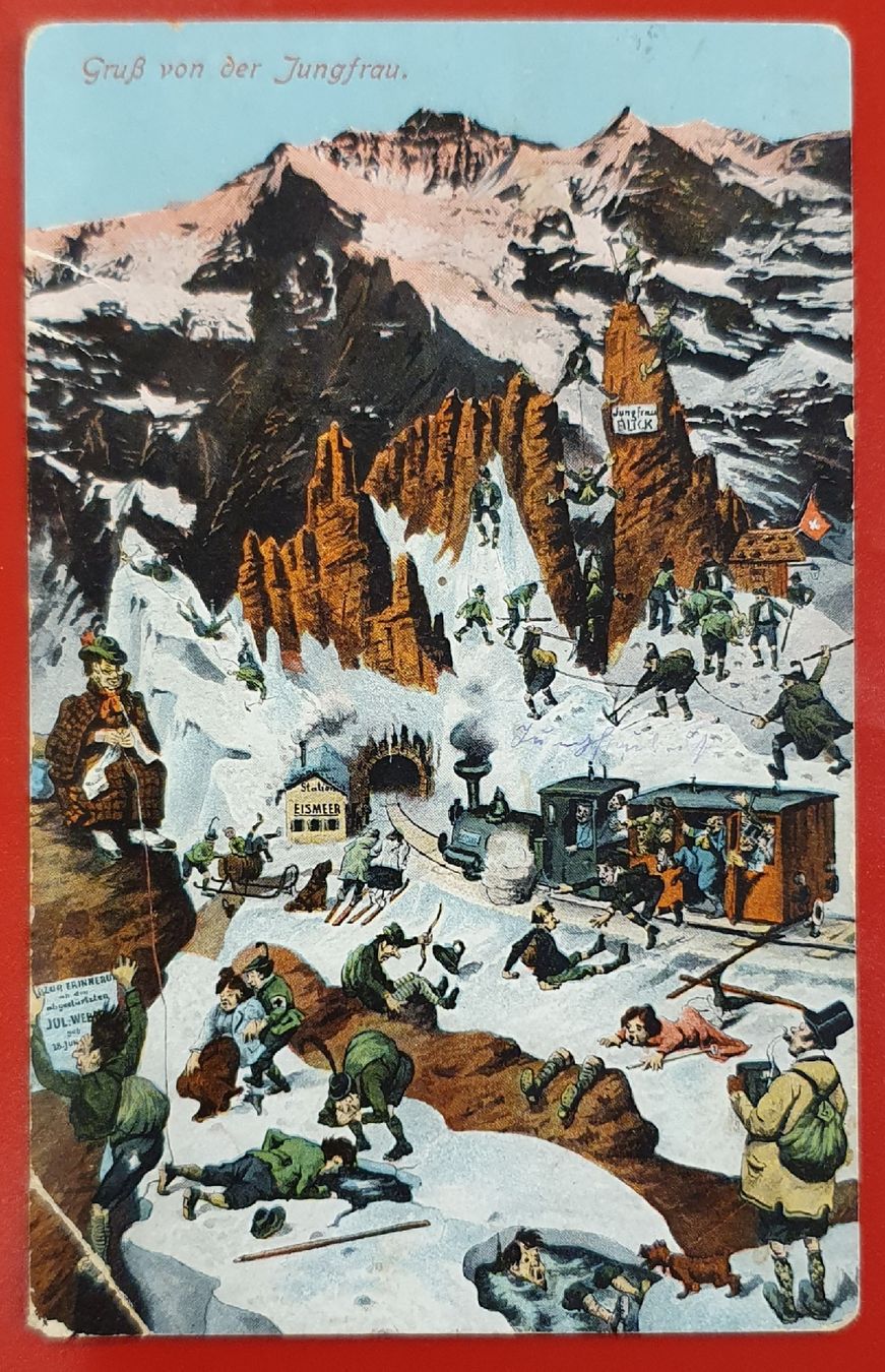 Cartes postales: 2 Ansichtskarten Eiger Mönch Jungfrau – D'occasion à Kreuzlingen par Rschweiz1 1