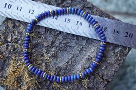 Lapislazuli     Armband  4mmx2mm  18,5cm   TOPSTONE
