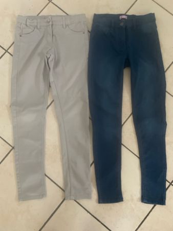 2 neue stretch Hosen Mädchen, Gr. 152, Frühling Sommer