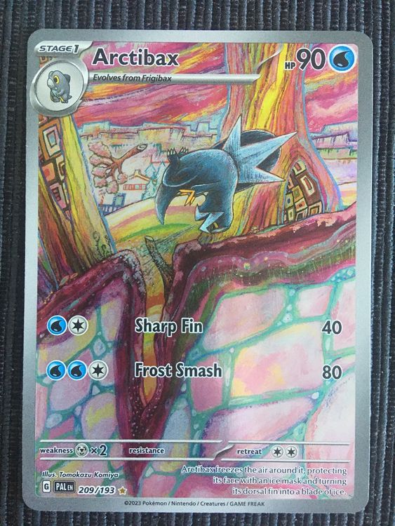 Thẻ hình Pokemon Arctibax 209/193 - Lá bài lẻ Scarlet & Violet: Paldea Evolved Illustration Rare