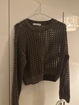 Damen Pullover Mango grob gestrickt braun Grösse S