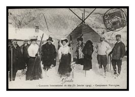 CONCOURS INTERNATIONAL DE SKIS - 1909 "Campement Norvégien"