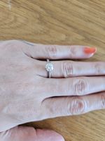 Solitär Ring Silber Swarovski Crystal Gr. 50
