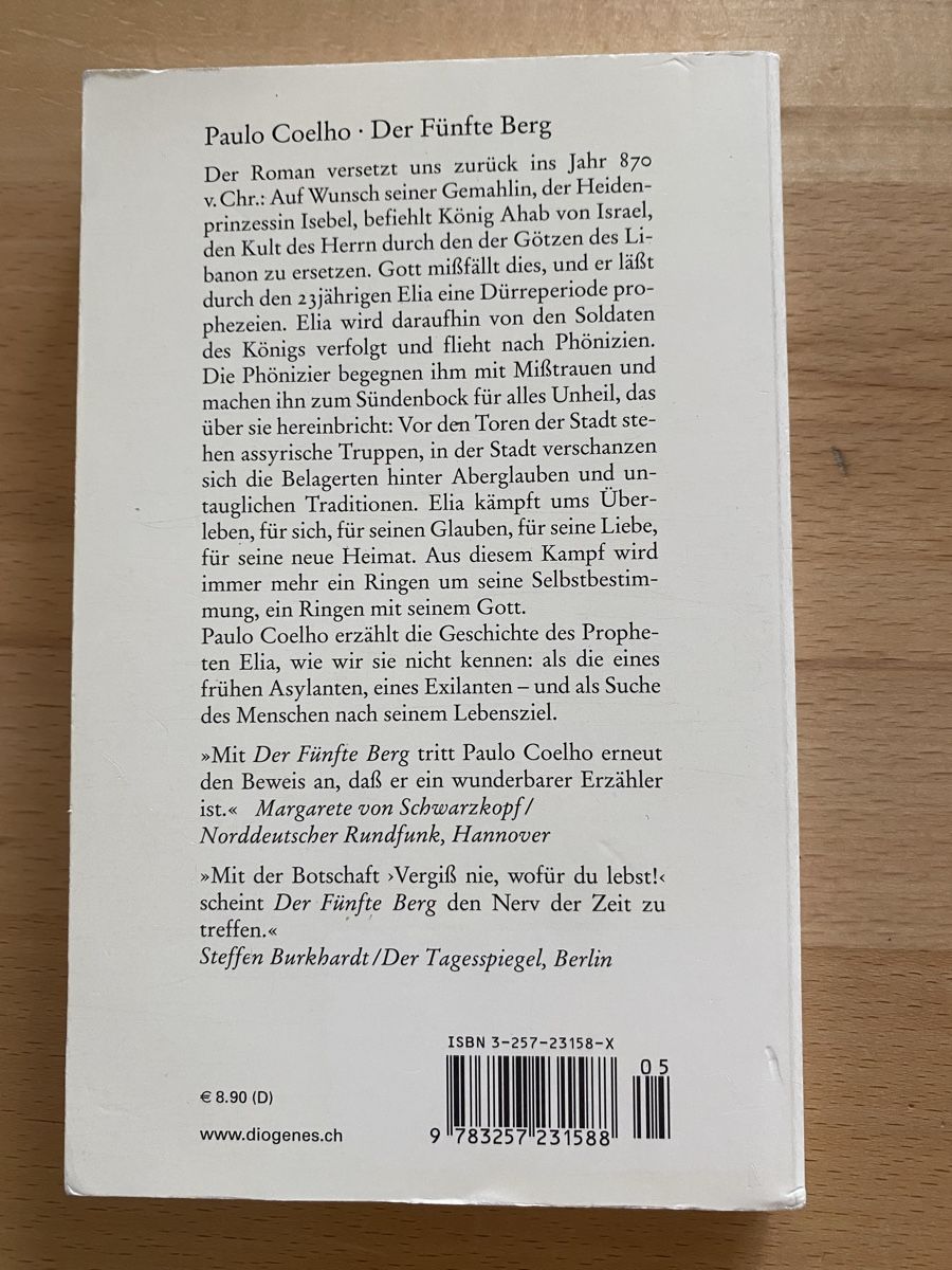Libri: Der Fünfte Berg - Paulo Coelho – Usato da Schwarzenburg venduto da Michellu 1