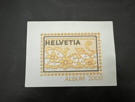 2000, Stickereiblock Album aus Jahresheft in GELB. **  (A61)