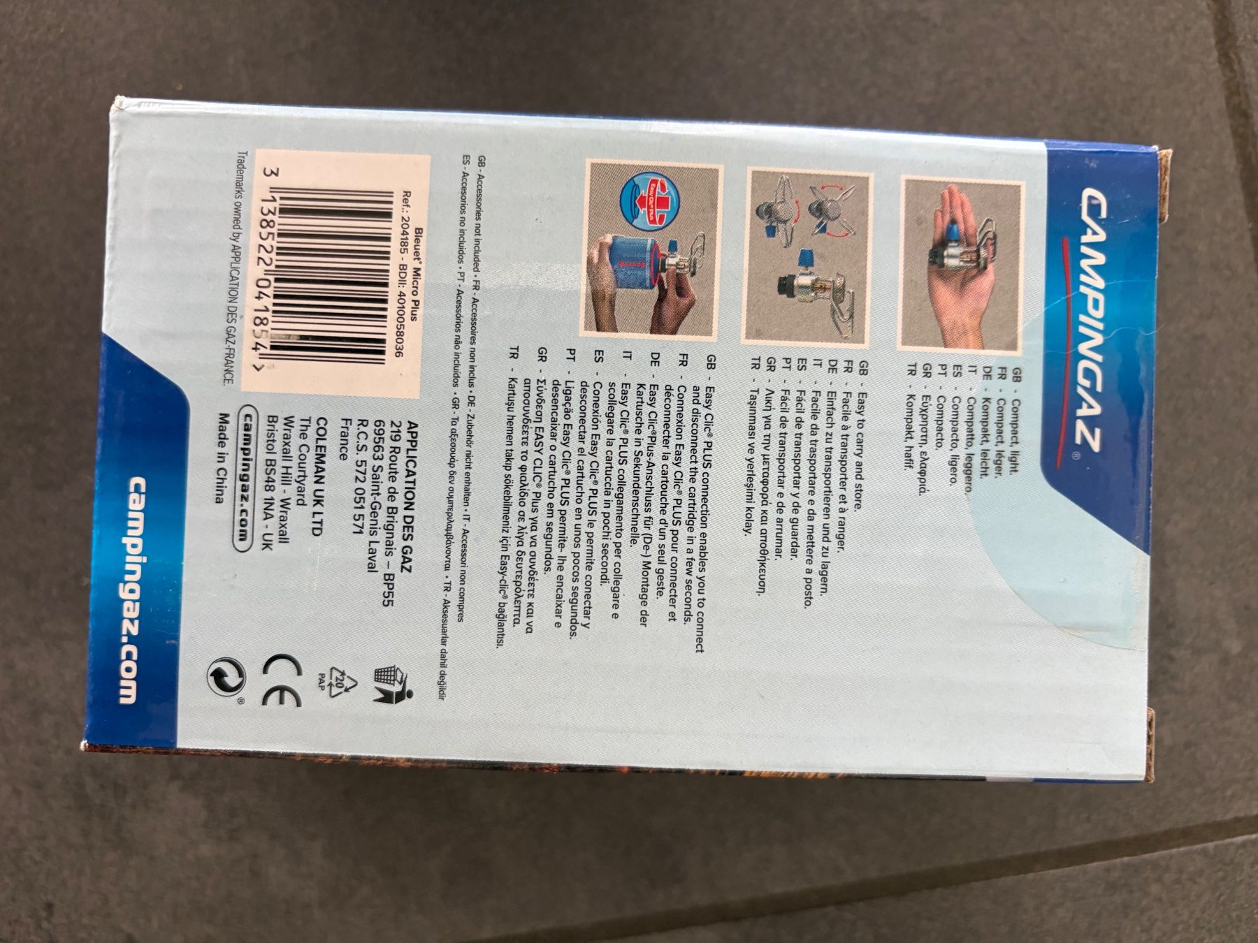 Campingaz Casseroles: Bleuet Micro Plus Campinggaz-Rechaud mit 2 Kartuschen – Neuf avec emballage d'origine à Eggenwil par art_2z2k 2