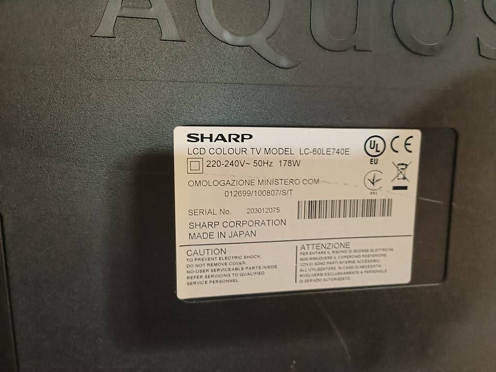 Sharp Fernseher: Sharp 65" TV defekt – Defekt aus Niederweningen von noalor 1
