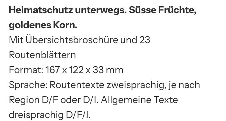 Bücher: Heimatschutz unterwegs – Neu und originalverpackt aus Buchs AG von Allerleis 1