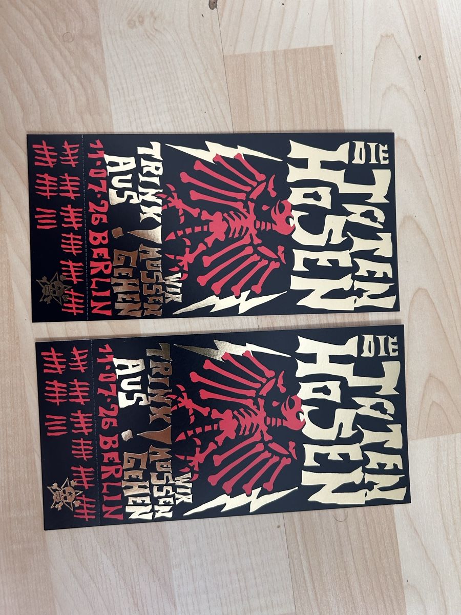 Biglietti: Die Toten Hosen Tocket Berlin – Nuovo e nell'imballaggio originale da Brittnau venduto da Pirce