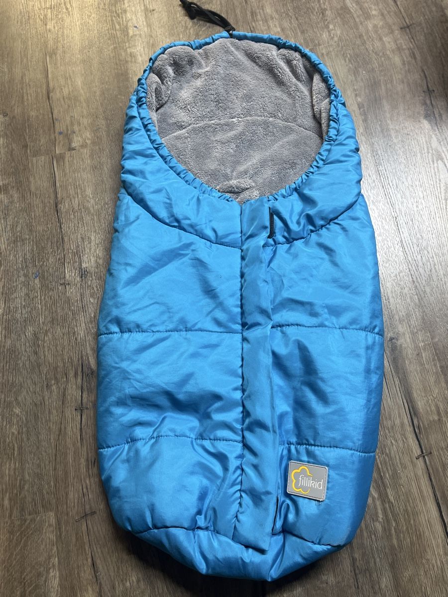 Fillikid Sacchi a pelo: Fillikid Fusssack/Schlafsack, Blau/Grau – Usato da Derendingen venduto da nad_djj8 2