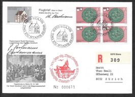 Jubiläumsflug Solothurn - Stans 22.12.1981 Start in Olten