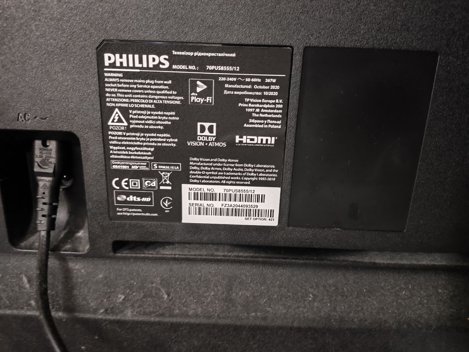 Philips Fernseher: TV Philips Ambilight 70" défectueuse – Defekt aus Meyrin von zian0 1