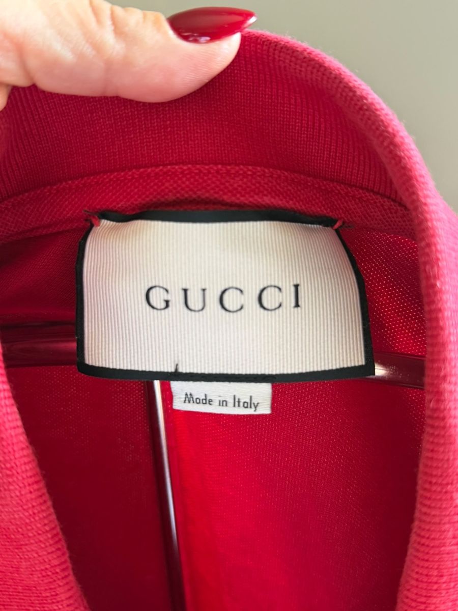 Magliette Polo: Gucci Polo Shirt red with Tiger Patch size M condition ok – Usato da Genève venduto da SwissBoug 3