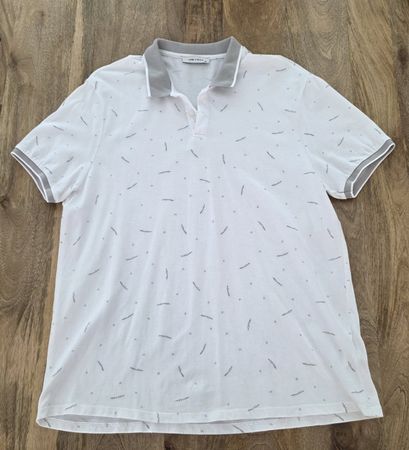 Polohemd Herren Grösse 2XL Weiss gemustert 