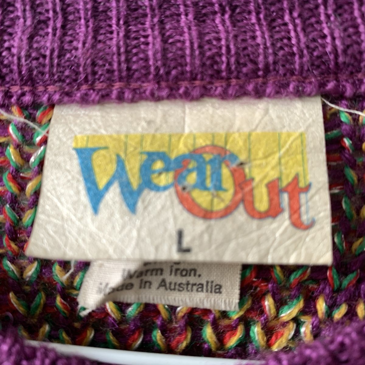 Maglioni & Felpe: Vintage "Wear Out" Wool Blend Sweater, Size L, Australia – Usato da Genève venduto da Kookiek 3
