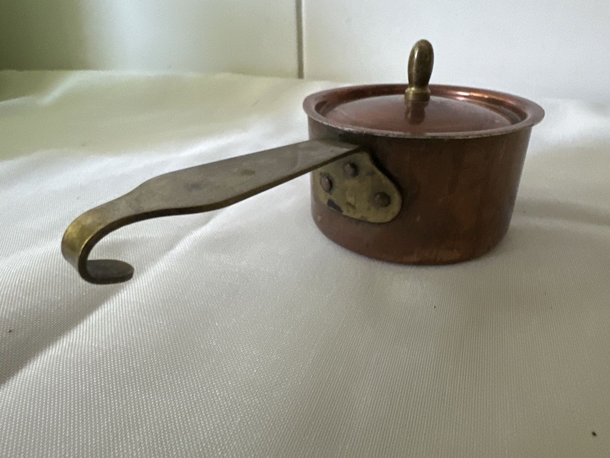 Padelle: Antikes Kupferpfännchen mit Deckel & Messinggriff Vintage  – Usato da Zürich venduto da Chaeffeler 5