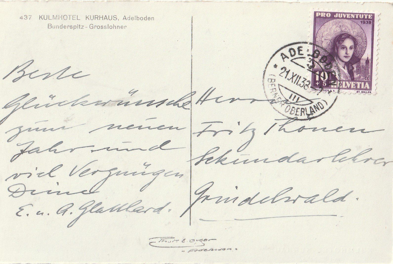 Cartoline postali: Adelboden – Usato da Lumbrein venduto da made02 1