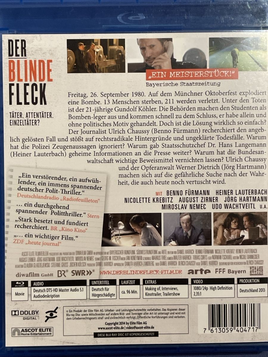 Tutti i DVDs: Der blinde Fleck (2013) – Nuovo (secondo la descrizione) da Waldenburg venduto da Gonzo8 1