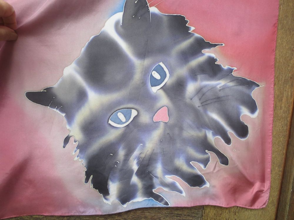 Foulards, Tücher & Schals: Foulard    KATZEN   SEIDE  von  *  J . G .  *   NEU – Neu und originalverpackt aus Mötschwil von