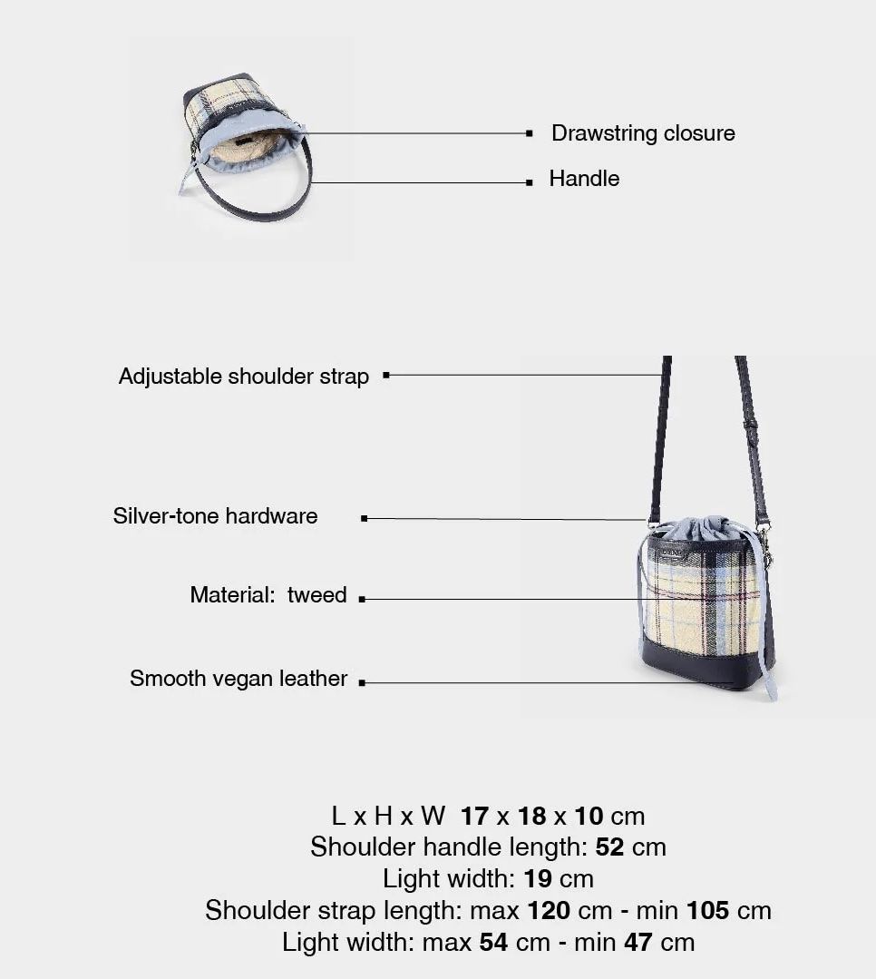 Borse da donna: Vendo borsa a secchiello particolare in tweed – Nuovo e nell'imballaggio originale da Brione s. Minusio venduto da Je_Jey 4
