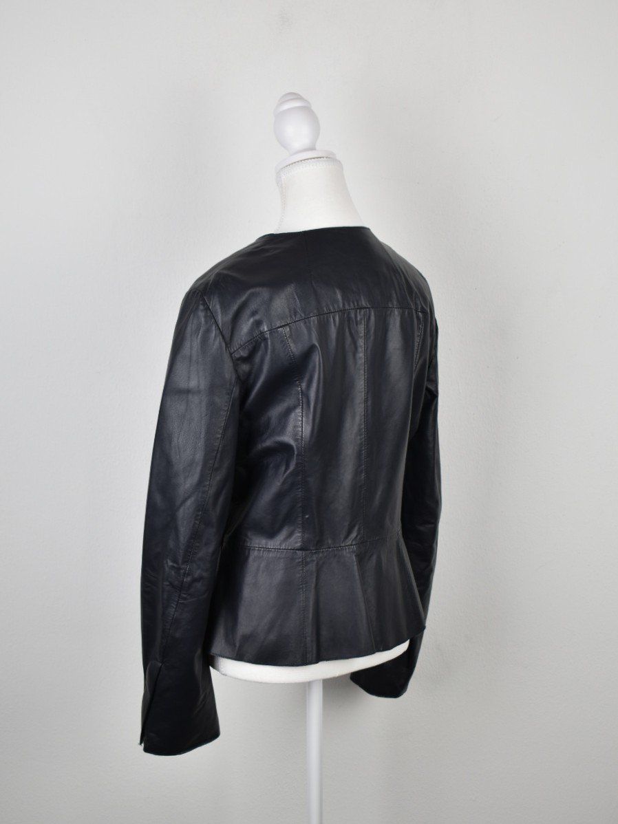 Max Mara Giacche: Max & Co Lederjacke, dunkelblau, Gr.38 – Usato da Nürensdorf venduto da 2ND_STORY 3