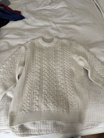 Pull tricot H&M homme beige