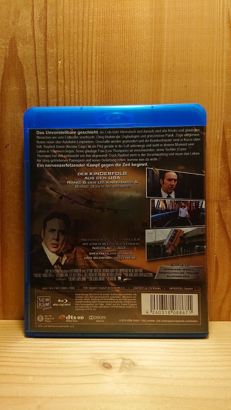 Tous les DVDs: LEFT BEHIND Blu-Ray mit Nicolas Cage – D'occasion à Wilderswil par Exebub 1