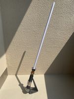 Lightsaber Replica Blue LED Blade Metal Hilt Display Stand