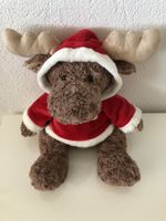 Süsser Plüsch-Elch im Weihnachtsmann-Look 🎅🫎❤️