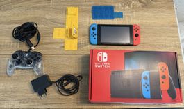 Nintendo Switch Console Joy-Con Rouge/Bleu bon état