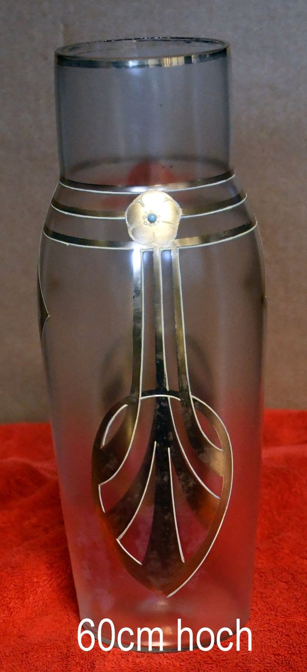 Vasen & Gefässe: Glas Vase  Jugendstiel 60 cm Hoch – Gebraucht aus Rotkreuz von salsanera