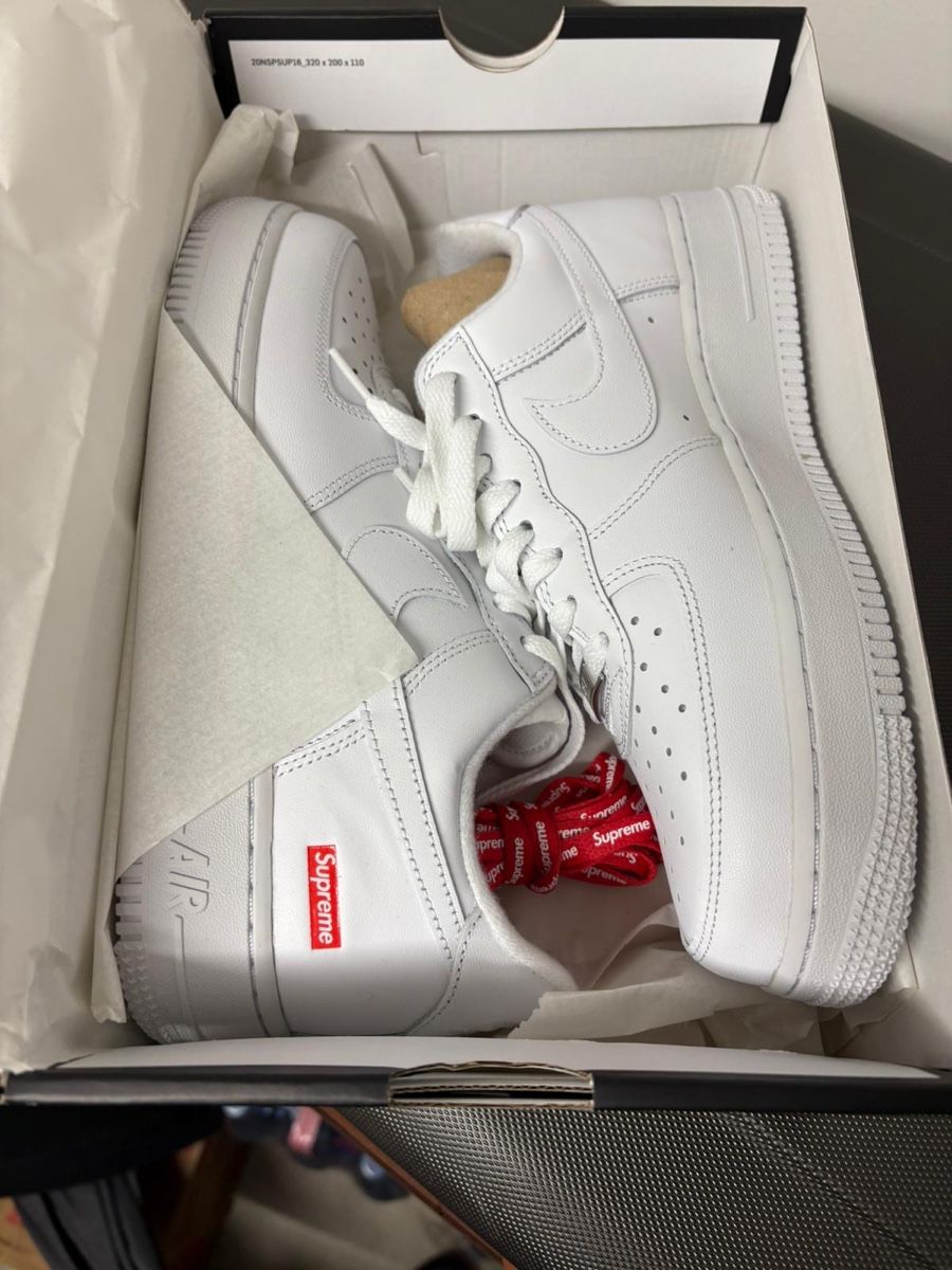 Supreme Scarpe da uomo: Nike Air Force 1 Low Supreme White, US 8 – Nuovo e nell'imballaggio originale da Lengnau BE venduto da deb_8bnt
