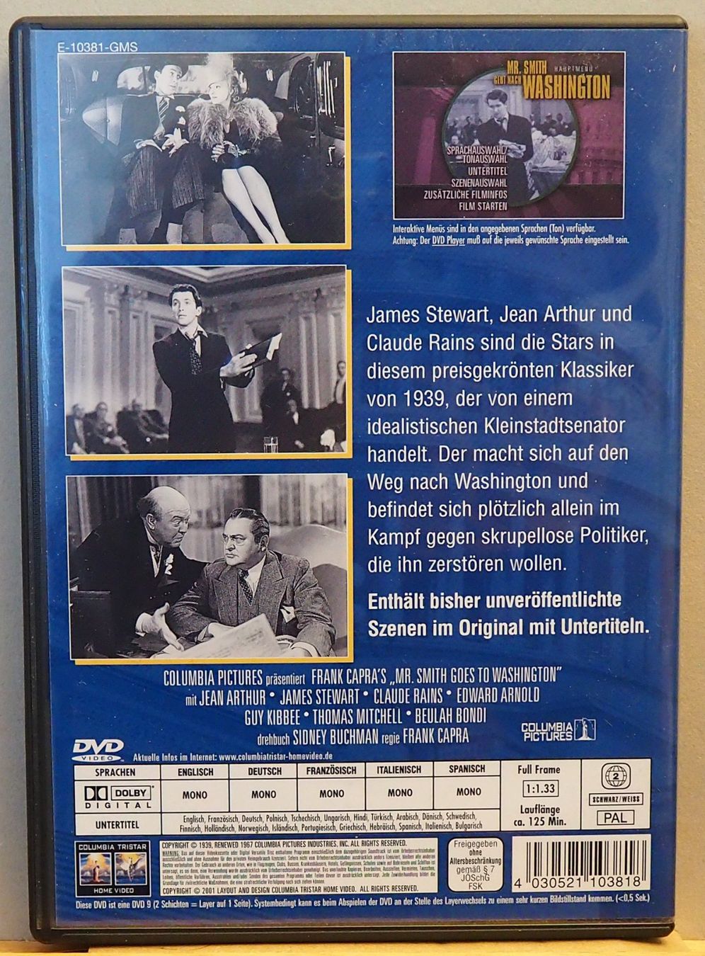Tutti i DVDs: Mr. Smith geht nach Washington / James Stewart – Usato da Chur venduto da big_5zx8 1