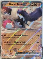 Pokémon – Great Tusk ex 🇺🇸 - SVI-123 - Scarlet & Violet