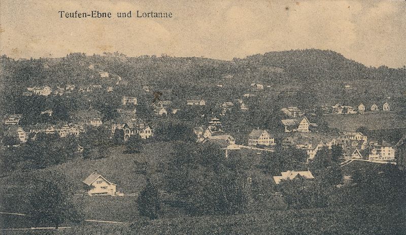 Cartoline postali: Teufen-Ebene - und Lortanne + 1922 – Usato da Emmenbrücke venduto da teestube