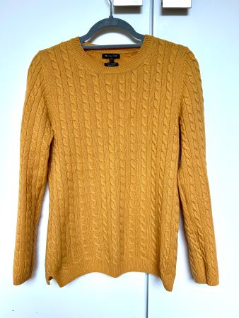 Massimo Dutti Pullover gelb Zopfmuster M