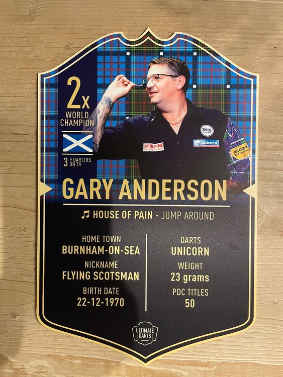 Dart Porträt Gary Anderson Kaufen auf Ricardo