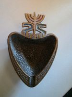 Metall Christus Weihwasser Becken Gefäss Schale Israel
