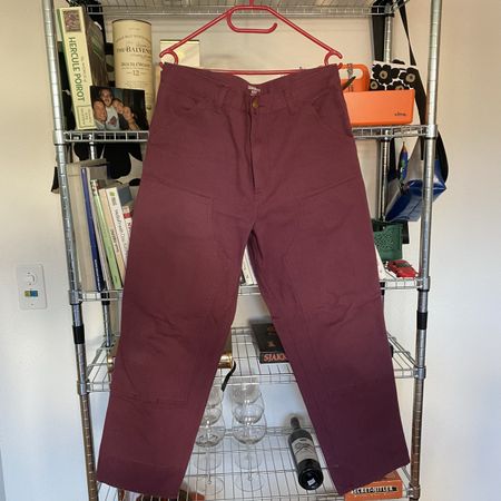 Carhartt Double Knee WIP Hose Gr. 32/32 weinrot top Zustand