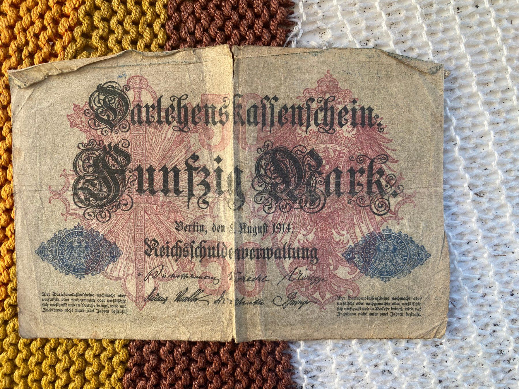 Banconote: 7x antike Noten – Usato da Trimbach venduto da Antik-Samariter