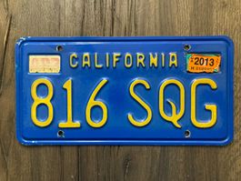 US Nummernschild Kalifornien ( Blue Plate )