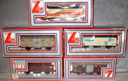 Lima-Konvolut 5x, SBB / FS Güterwagen, DC, OVP