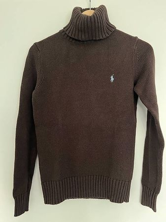 Rollkragenpullover, Ralph Lauren, Gr. M, braun - ungetragen