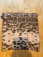 Philipp Plein Leopard Print Square Scarf – 100% Silk