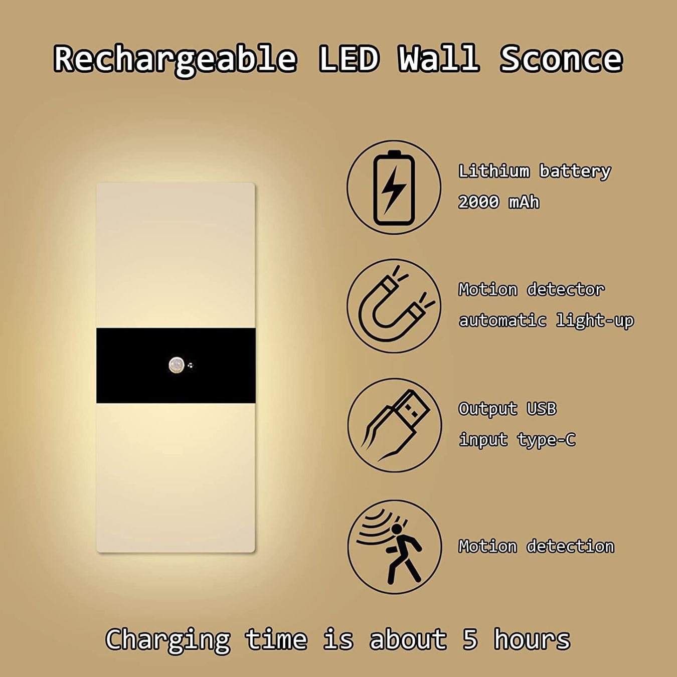 Lampade: LED Wandlampe Mit Bewegungsmelder 2 stk. – Nuovo e nell'imballaggio originale da Nuglar venduto da SaleRitter 4