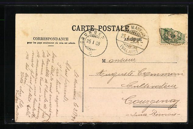 Cartoline postali: Saint-Maurice, Champ des Martyrs, Chapel – Usato da Berlin venduto da bartko-reher 1