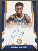 Aaron Holiday On Card Auto Next Day Rookie RC Donruss 2018