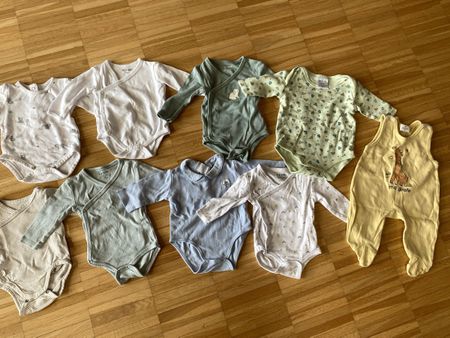 9 Long Sleeve Romper Bodysuit Baby Boy Size 56 - 62, 3 month