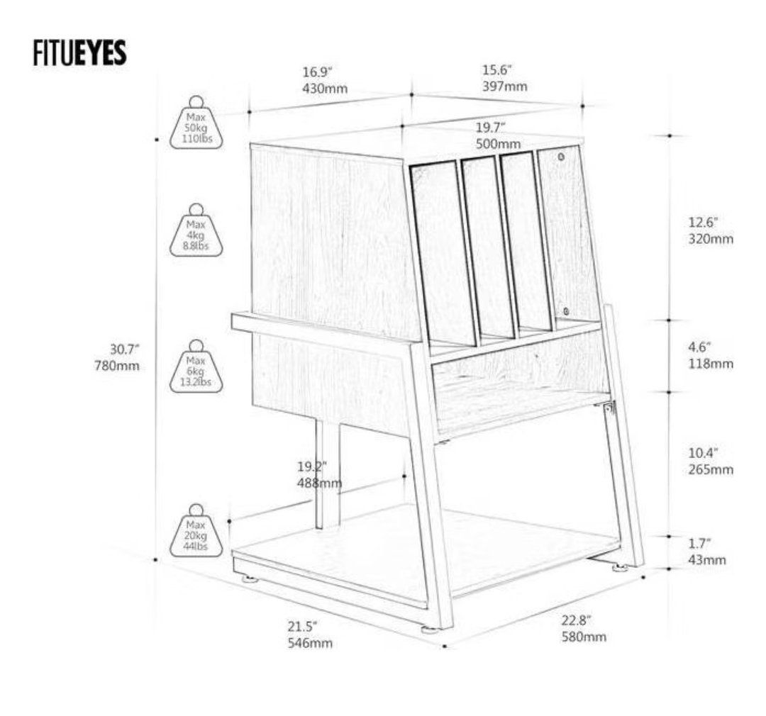 Scaffali: Plattenspieler Möbel Fitueyes Eiffel RS05 – Nuovo e nell'imballaggio originale da Birmenstorf AG venduto da summersurf 1