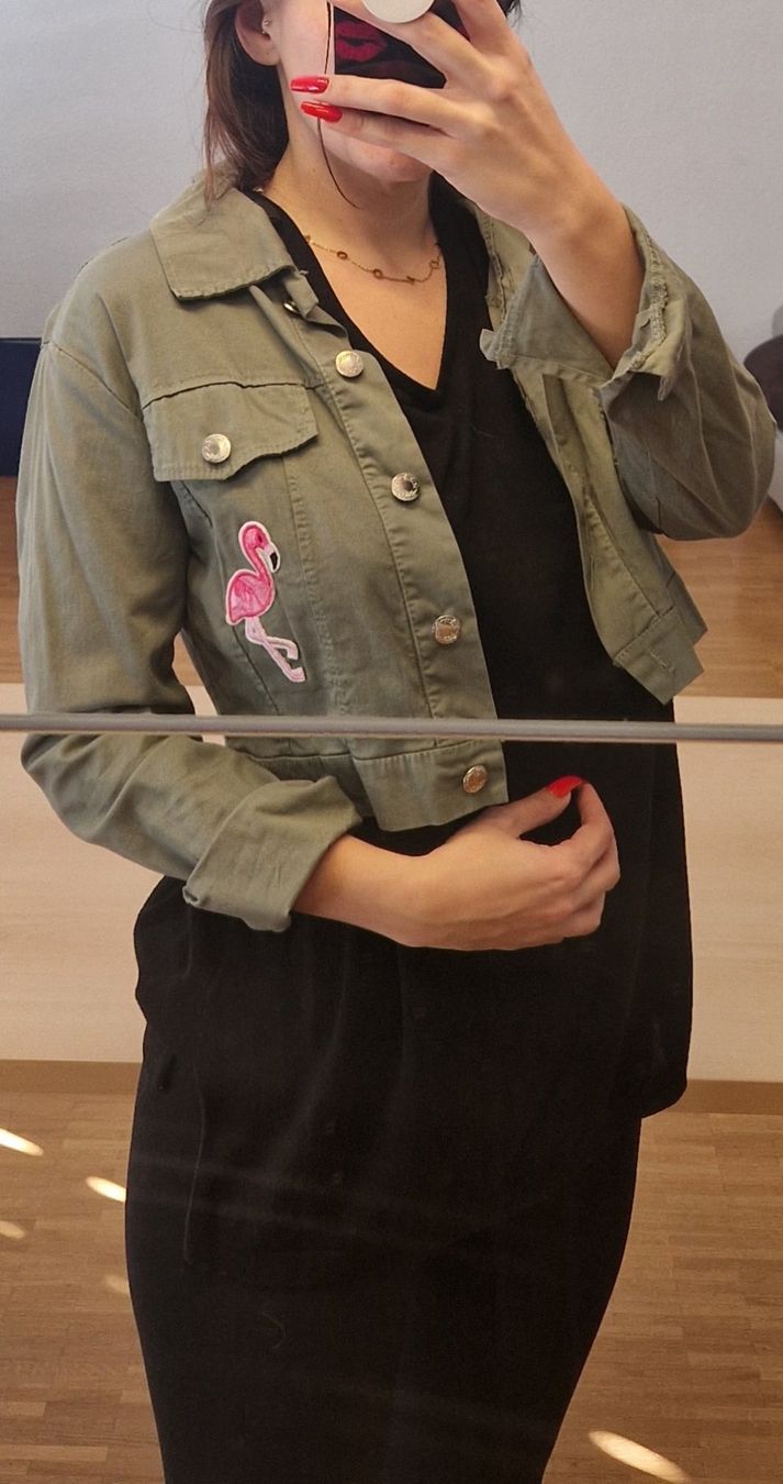 Giacche: Veste en jeans kaki courte taille M – Nuovo (secondo la descrizione) da Versoix venduto da aline_b 1